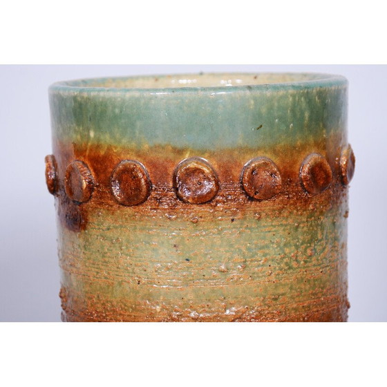 Image 1 of Vase vintage en céramique émaillée, Tchécoslovaquie 1950