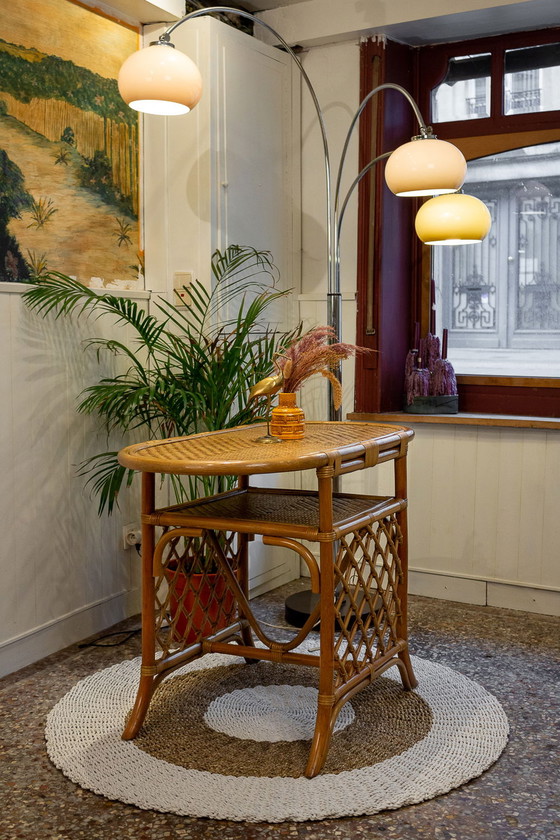 Image 1 of Ensemble bistrot vintage en rotin