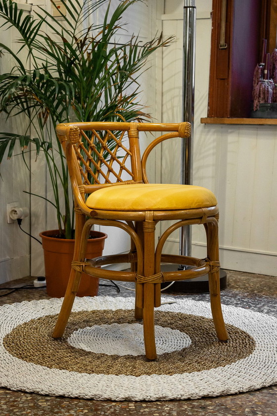 Image 1 of Ensemble bistrot vintage en rotin