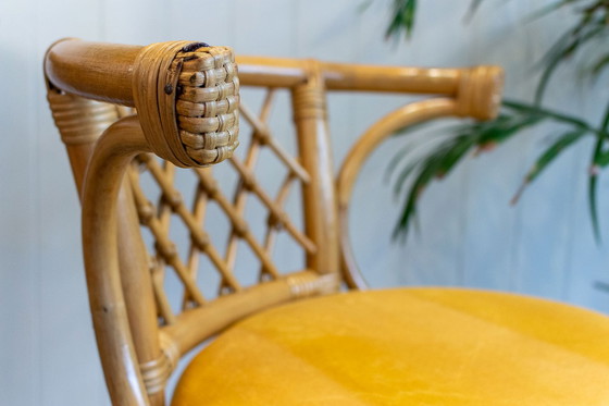 Image 1 of Ensemble bistrot vintage en rotin