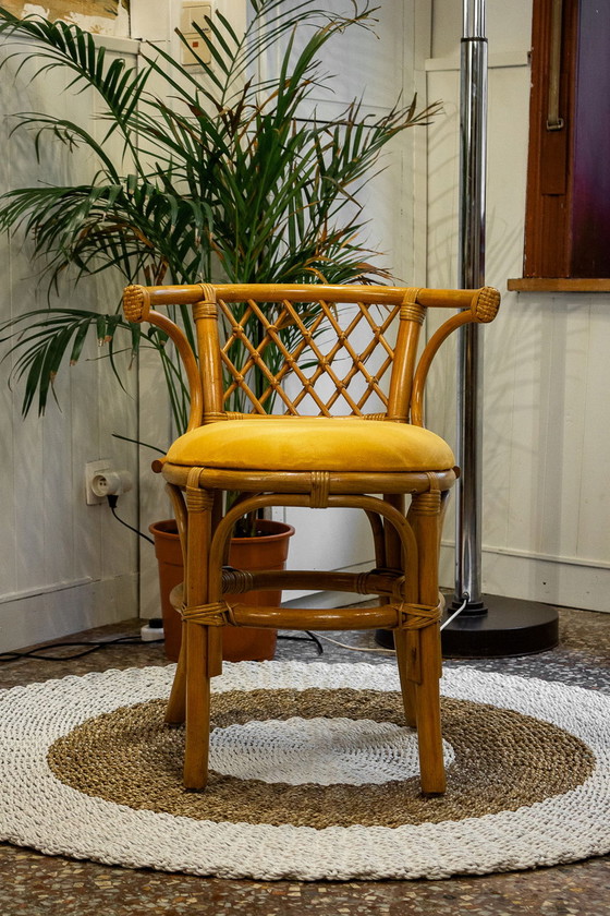 Image 1 of Ensemble bistrot vintage en rotin