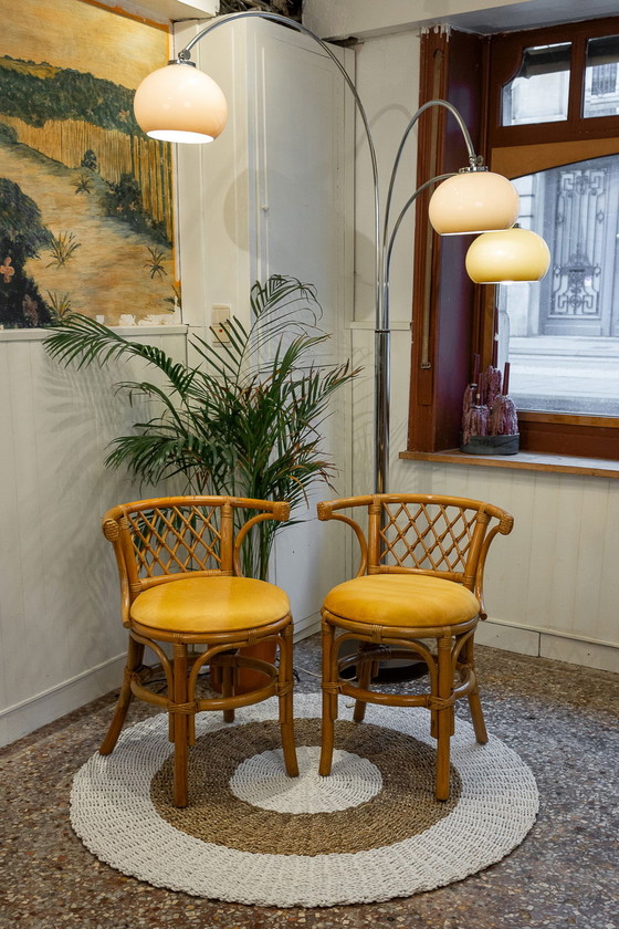 Image 1 of Ensemble bistrot vintage en rotin