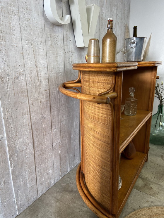 Image 1 of Bar En Rotin Vintage