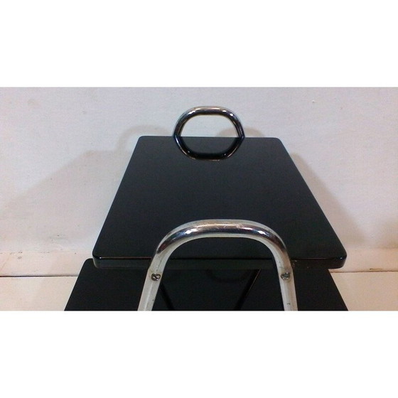 Image 1 of Table basse vintage en bois et acier chromé par Robert Slezák, Tchécoslovaquie 1940