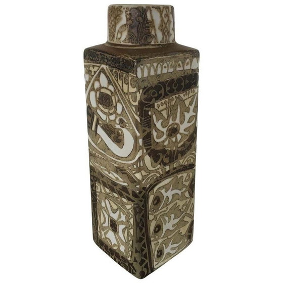 Image 1 of Vase vintage baca en alumine par Nils Thorsson pour Royal Copenhagen, Danemark 1960