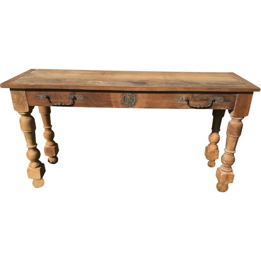 Console vintage en frêne et peuplier