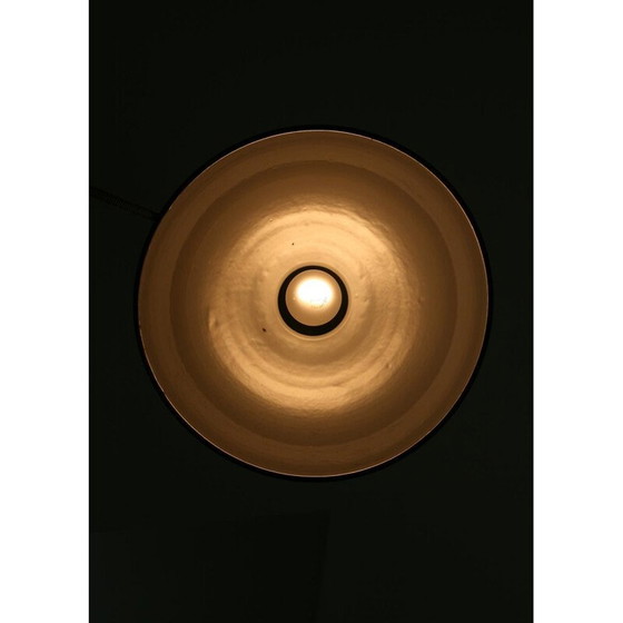 Image 1 of Plafonnier vintage industriel noir, années 1950