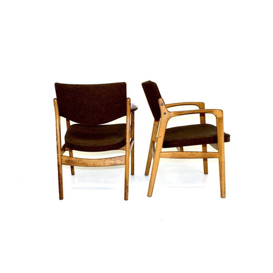 Image 1 of Paire de fauteuils vintage en chêne par Gondo Gravesen Snedkerier, Danemark 1960