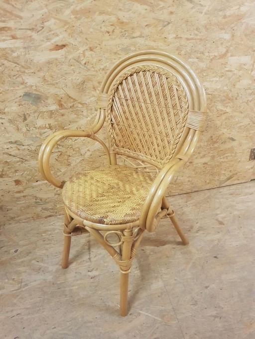 Fauteuil vintage en bambou