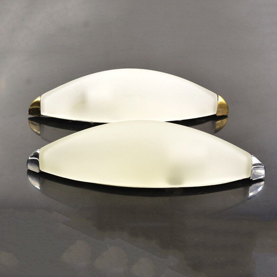 Image 1 of Paire d'appliques en verre au lait "Stefany" de Z. Kochanek pour Karko, Pologne 1980