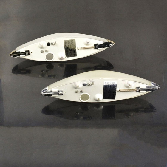 Image 1 of Paire d'appliques en verre au lait "Stefany" de Z. Kochanek pour Karko, Pologne 1980