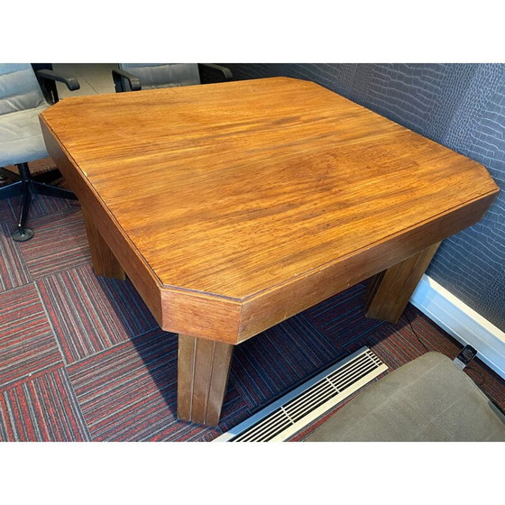 Image 1 of Table de salle à manger vintage Henri Rapin en acajou Art Nouveau Art Déco