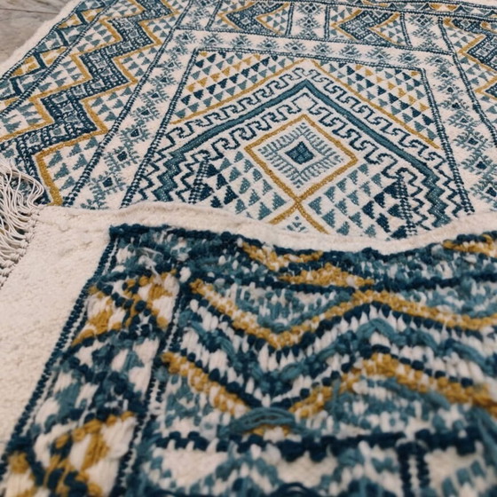 Image 1 of Tapis Multicolore Fait Mains En Laine