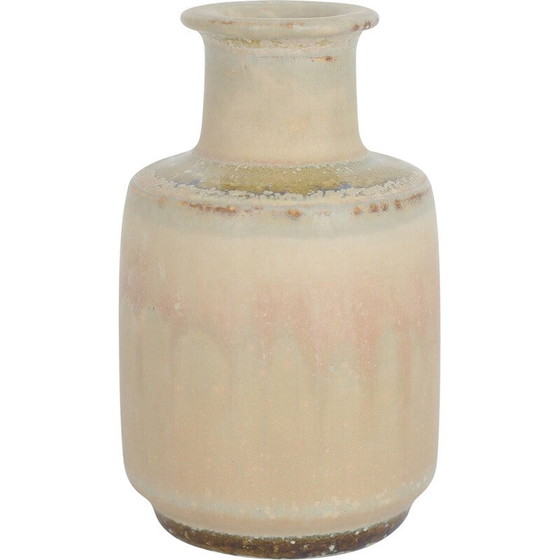 Image 1 of Vase de collection en grès vintage par Gunnar Borg pour Höganäs Ceramics, Suède 1960