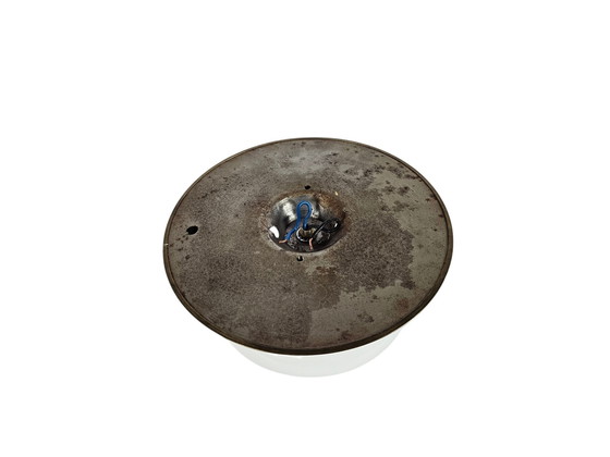 Image 1 of Dutch Design - Giso Gispen - Model Lauritsen - Plafonnier - Verre opale - Laiton - 2000