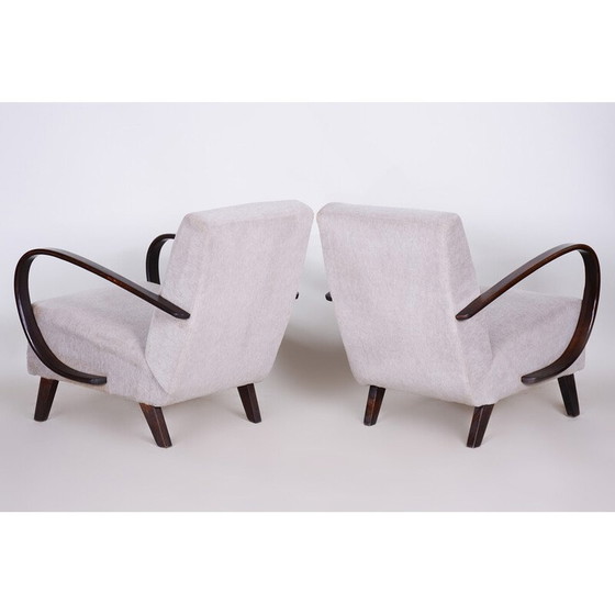 Image 1 of Paire de fauteuils en hêtre Art déco vintage par Jindrich Halabala pour UP Zavody, Tchécoslovaquie 1930
