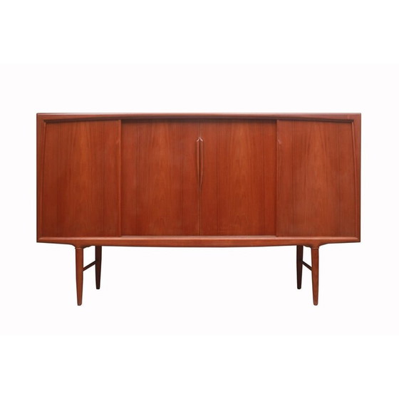 Image 1 of Buffet vintage en teck avec portes coulissantes par Axel Christensen pour Aco Möbler, 1960s