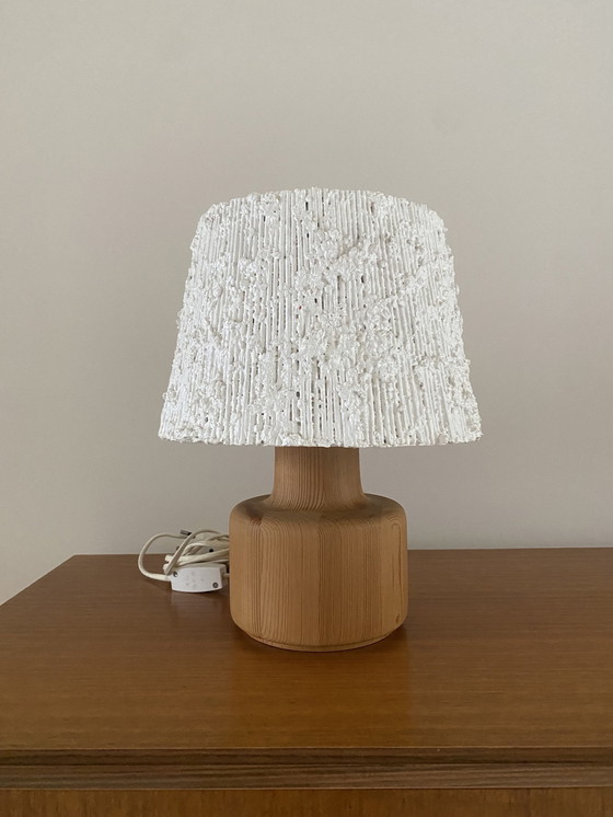 Image 1 of Bestform Lampe de table en bois de teck