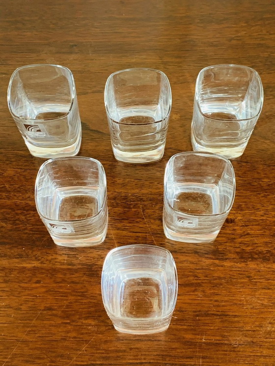 Image 1 of Carafe à whisky en cristal avec 6 verres par Luigi Bormioli, années 1970, lot de 7