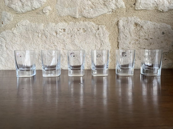 Image 1 of Carafe à whisky en cristal avec 6 verres par Luigi Bormioli, années 1970, lot de 7