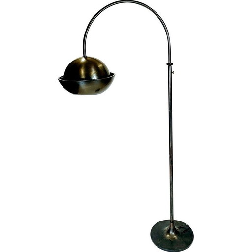 Lampadaire vintage en cuivre patiné, 1960
