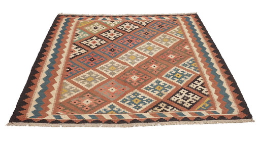 Kilim Fars Kashgaï -Tissé à la main-Utilisé 200 X 170 cm No. 448954