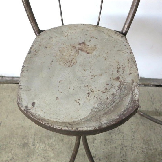 Image 1 of Paire de chaises d'appoint industrielles en métal 1950