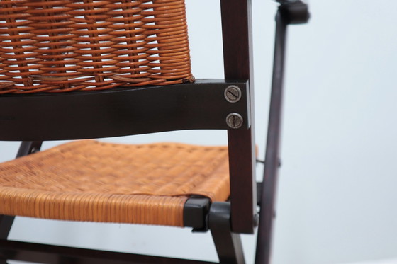 Image 1 of Chaises à bascule pliantes Mid Century F.lli Reguitti 1950s