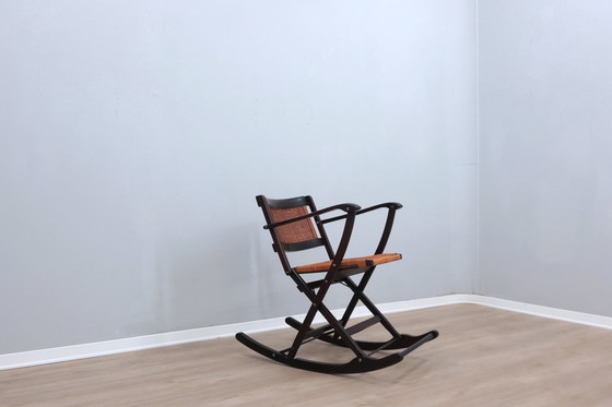Image 1 of Chaises à bascule pliantes Mid Century F.lli Reguitti 1950s