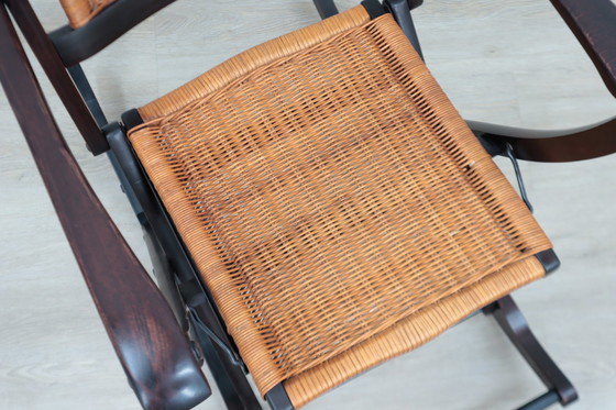 Image 1 of Chaises à bascule pliantes Mid Century F.lli Reguitti 1950s