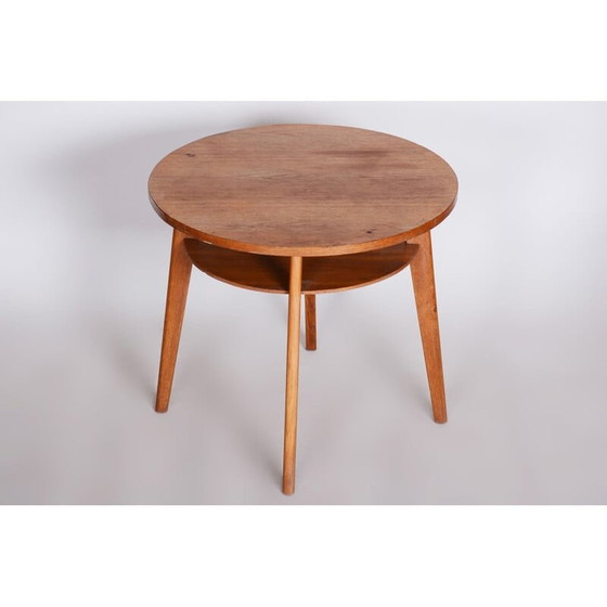 Image 1 of Table d'appoint vintage en chêne, tchèque 1950
