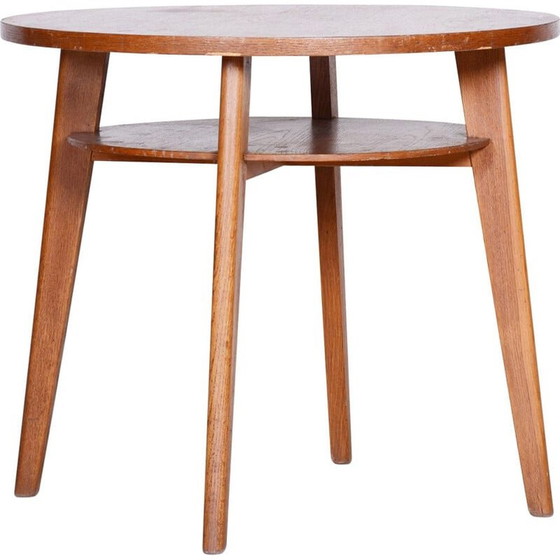Image 1 of Table d'appoint vintage en chêne, tchèque 1950