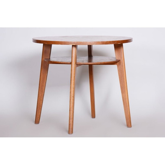 Image 1 of Table d'appoint vintage en chêne, tchèque 1950
