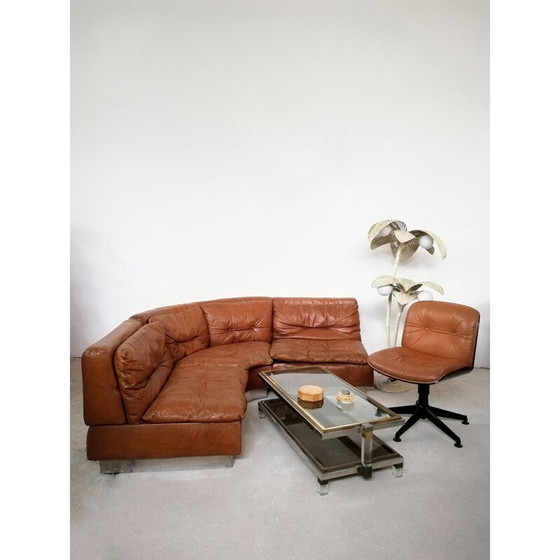 Image 1 of Fauteuil en cuir vintage par Ico Parisi pour Mim