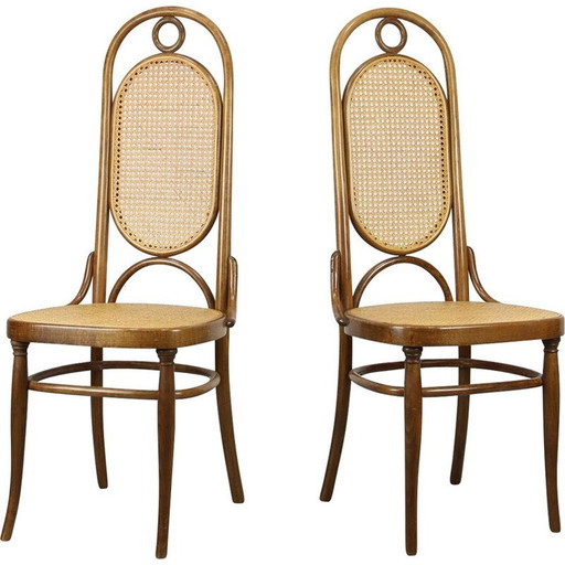 Paire de chaises de salle à manger Thonet 207R vintage