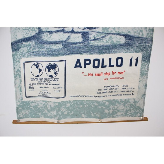 Image 1 of Décoration murale vintage Neil Armstrong nasa vtg Apollo 11 tissu