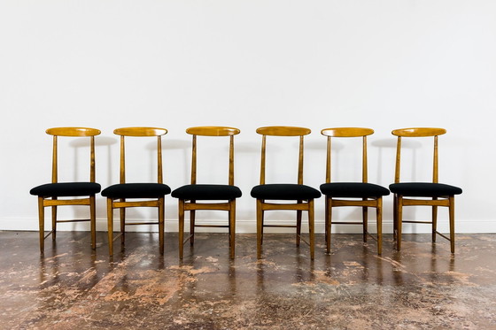 Image 1 of Ensemble de 6 chaises de salle à manger par Bernard Malendowicz, Pologne, 1960's
