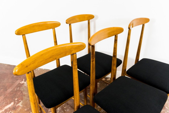 Image 1 of Ensemble de 6 chaises de salle à manger par Bernard Malendowicz, Pologne, 1960's