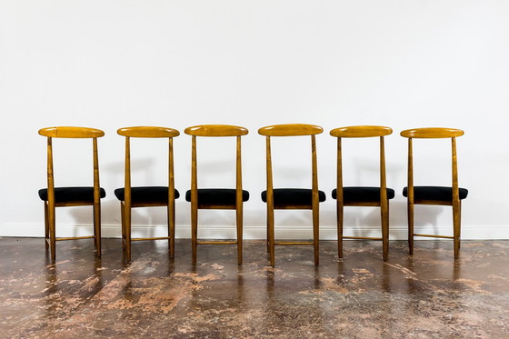 Image 1 of Ensemble de 6 chaises de salle à manger par Bernard Malendowicz, Pologne, 1960's