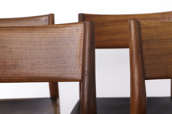 Image 1 of 4 Chaises Vintage par Georg Leowald pour Wilkhahn, Allemagne, 1960S, Teck