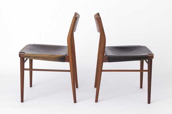 Image 1 of 4 Chaises Vintage par Georg Leowald pour Wilkhahn, Allemagne, 1960S, Teck