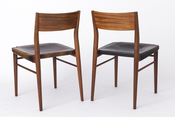 Image 1 of 4 Chaises Vintage par Georg Leowald pour Wilkhahn, Allemagne, 1960S, Teck