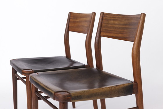 Image 1 of 4 Chaises Vintage par Georg Leowald pour Wilkhahn, Allemagne, 1960S, Teck