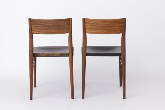 Image 1 of 4 Chaises Vintage par Georg Leowald pour Wilkhahn, Allemagne, 1960S, Teck