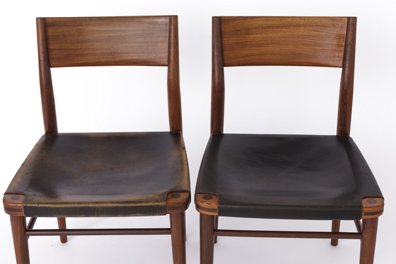 Image 1 of 4 Chaises Vintage par Georg Leowald pour Wilkhahn, Allemagne, 1960S, Teck