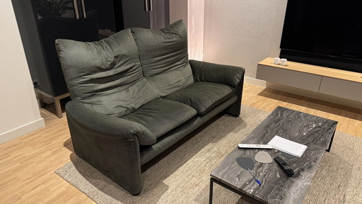 2X Cassina Maralunga 2-Seater In Velluto Bicolore 13E128