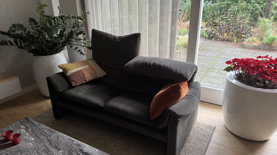 Image 1 of 2X Cassina Maralunga 2-Seater In Velluto Bicolore 13E128