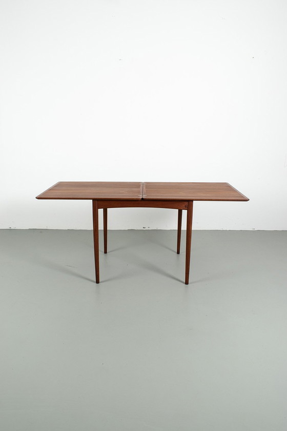 Image 1 of Table de jeu avec plateau en cuir noir