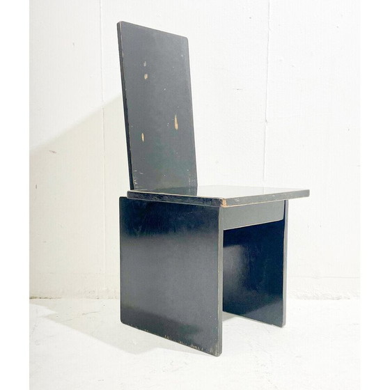 Image 1 of Ensemble de 6 chaises vintage en bois noir, Hongrie, années 1930