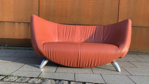 Leolux Design sofa Daynade cuir orange